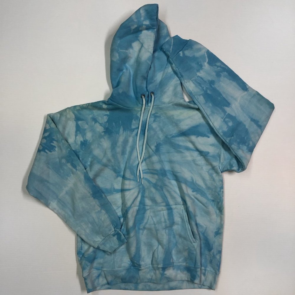 NWOT Hanes Cotton Aqua Tie Dye Hoodie